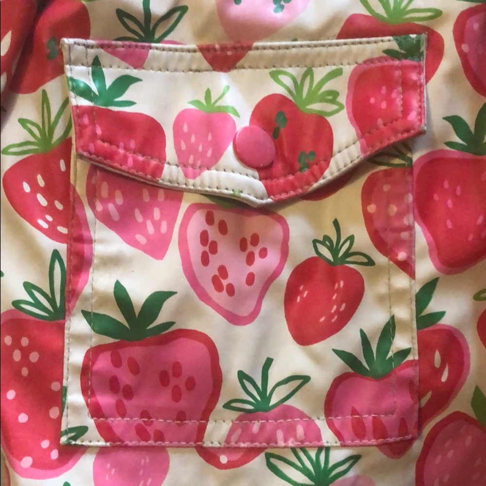 Hatley raincoat, adorable strawberry print 6-12mos